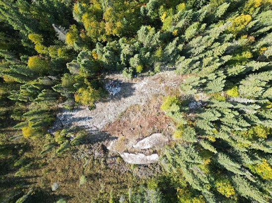 Figure from Pegmatite One Initiates Channel Sampling at Frazer Lake Mound Pegmatite